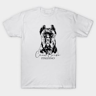 Cane Corso Italiano dog portrait dog mom T-Shirt